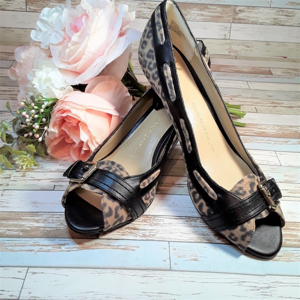 Isaac Mizrahi Live Cheetah Kitten Heel Shoes 8 1/2